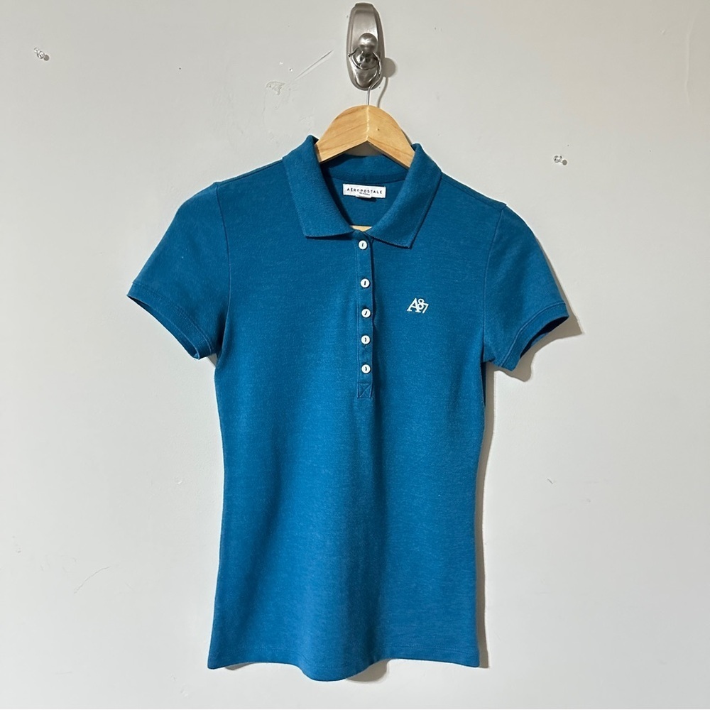 Aeropostale A87 Teal Polo Shirt – Size M